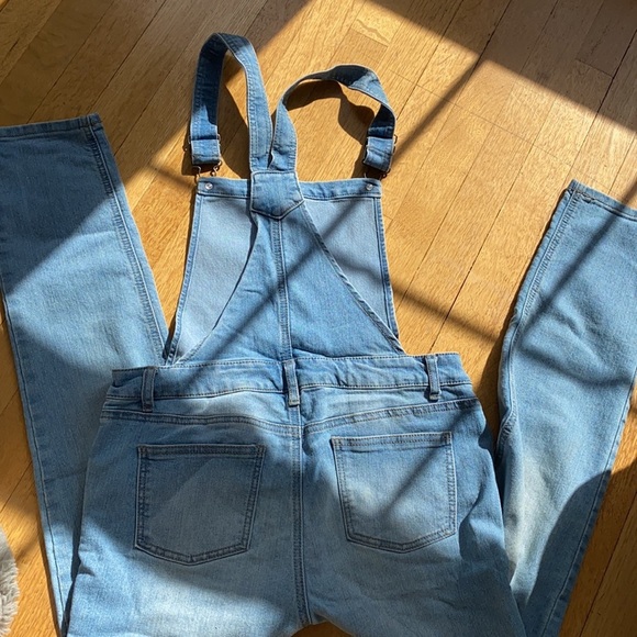 🦄Girls Blue denim unicorn overalls cat & jack 14/16 - Picture 6 of 6